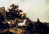 Horse Canvas Paintings - The Horse Fair